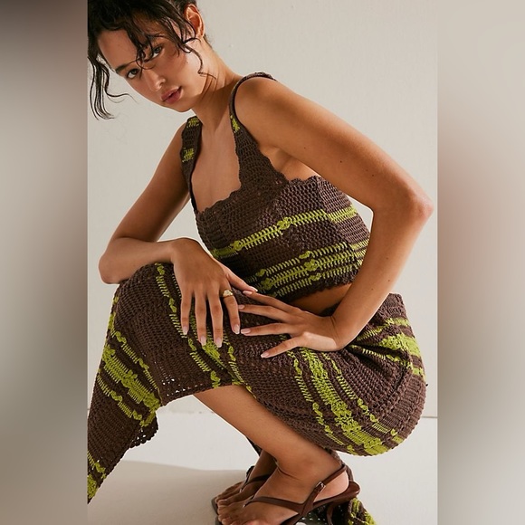 Free People Beach Set 🤎💚 - Picture 3 of 12